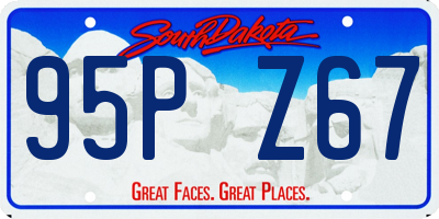SD license plate 95PZ67
