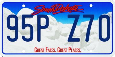 SD license plate 95PZ70
