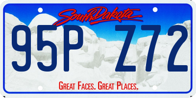 SD license plate 95PZ72
