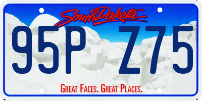 SD license plate 95PZ75