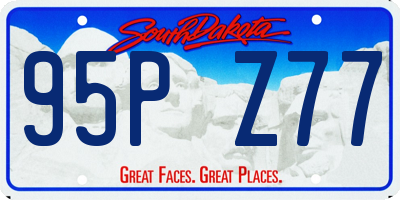 SD license plate 95PZ77