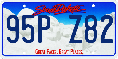 SD license plate 95PZ82