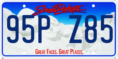 SD license plate 95PZ85