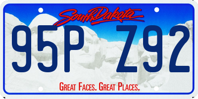 SD license plate 95PZ92