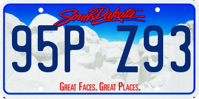 SD license plate 95PZ93
