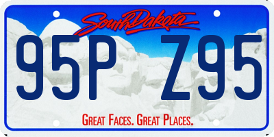 SD license plate 95PZ95