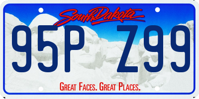 SD license plate 95PZ99
