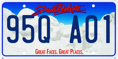 SD license plate 95QA01
