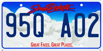 SD license plate 95QA02