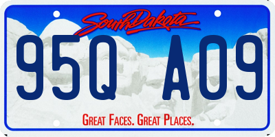 SD license plate 95QA09