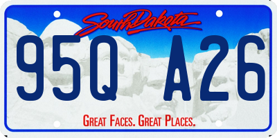 SD license plate 95QA26