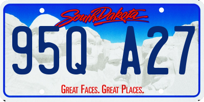 SD license plate 95QA27