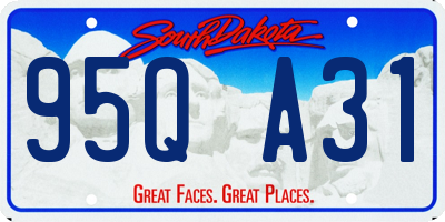 SD license plate 95QA31
