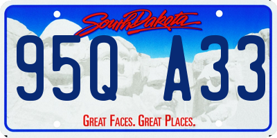 SD license plate 95QA33