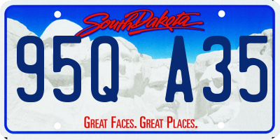 SD license plate 95QA35