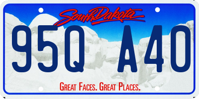SD license plate 95QA40