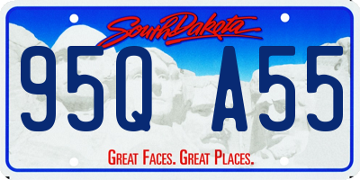 SD license plate 95QA55
