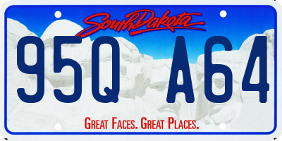 SD license plate 95QA64