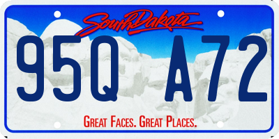 SD license plate 95QA72