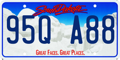 SD license plate 95QA88