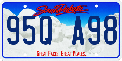 SD license plate 95QA98