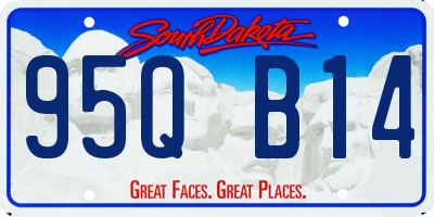 SD license plate 95QB14