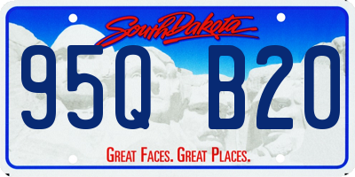 SD license plate 95QB20