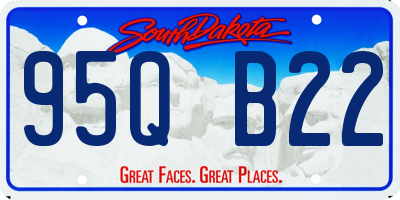 SD license plate 95QB22