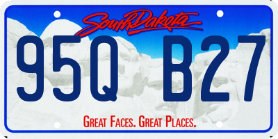 SD license plate 95QB27