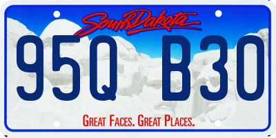 SD license plate 95QB30