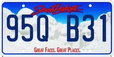 SD license plate 95QB31