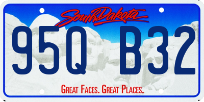 SD license plate 95QB32