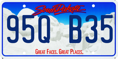 SD license plate 95QB35