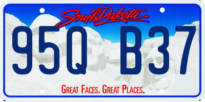 SD license plate 95QB37