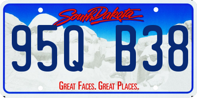 SD license plate 95QB38