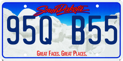 SD license plate 95QB55
