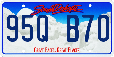 SD license plate 95QB70
