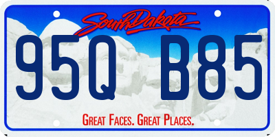 SD license plate 95QB85