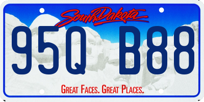 SD license plate 95QB88