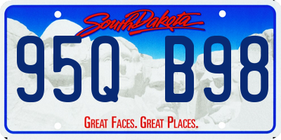 SD license plate 95QB98