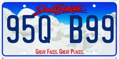 SD license plate 95QB99
