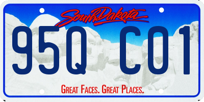 SD license plate 95QC01