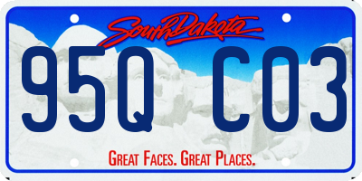 SD license plate 95QC03