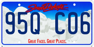 SD license plate 95QC06