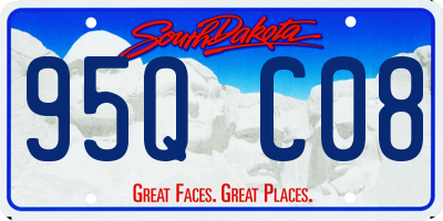 SD license plate 95QC08
