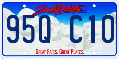 SD license plate 95QC10
