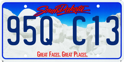 SD license plate 95QC13