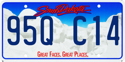 SD license plate 95QC14