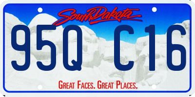 SD license plate 95QC16