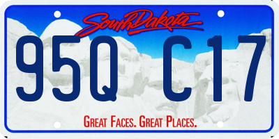 SD license plate 95QC17